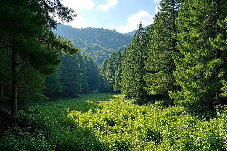 長野県木曽地方の美しい森林